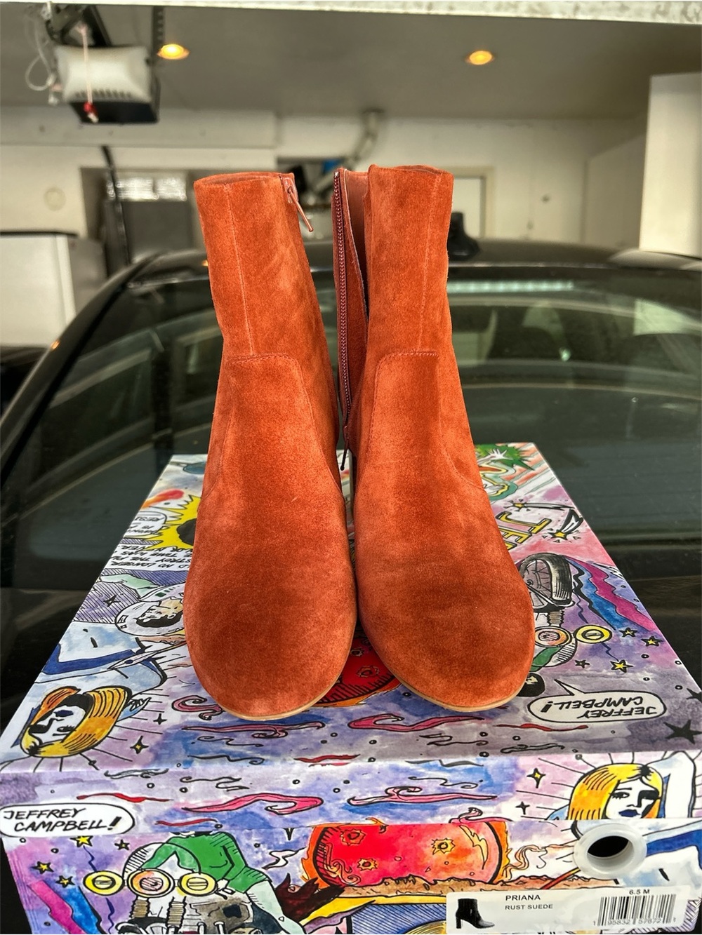 Jeffrey Campbell Rust Orange Suede Ankle Boots